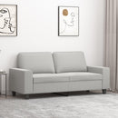 vidaXL kétszemélyes világosszürke mikroszálas szövetkanapé 140 cm
