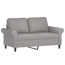 vidaXL kétszemélyes világosszürke szövetkanapé 120 cm
