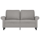 vidaXL kétszemélyes világosszürke szövetkanapé 120 cm