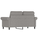 vidaXL kétszemélyes világosszürke szövetkanapé 120 cm