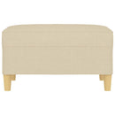 vidaXL krémszínű szövet lábzsámoly 70x55x41 cm