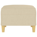 vidaXL krémszínű szövet lábzsámoly 70x55x41 cm