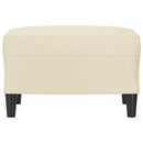 vidaXL krémszínű műbőr lábzsámoly 60 x 50 x 41 cm