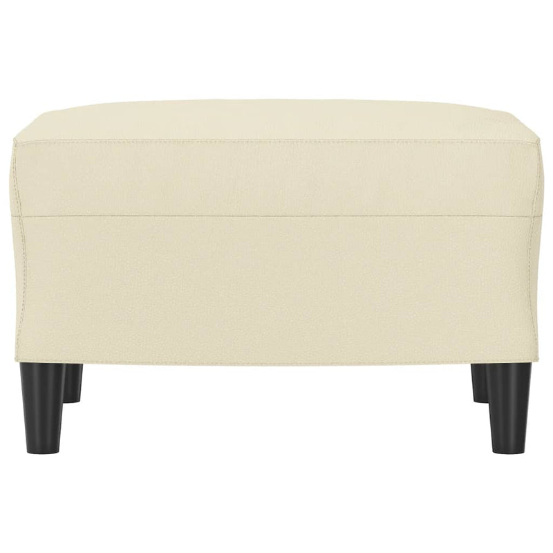 vidaXL krémszínű műbőr lábzsámoly 60 x 50 x 41 cm