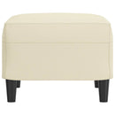 vidaXL krémszínű műbőr lábzsámoly 60 x 50 x 41 cm