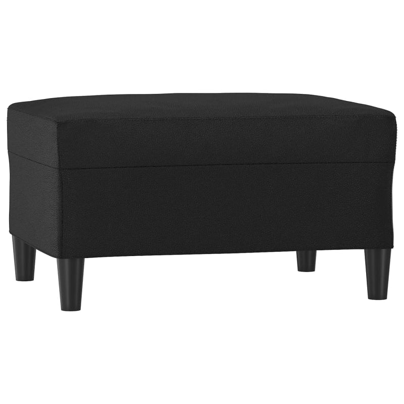vidaXL fekete műbőr lábzsámoly 70x55x41 cm