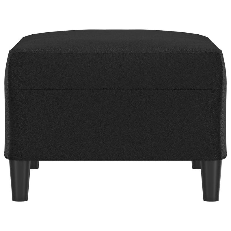 vidaXL fekete műbőr lábzsámoly 70x55x41 cm