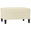 vidaXL krémszínű műbőr lábzsámoly 70x55x41 cm