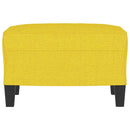 vidaXL világossárga szövet lábzsámoly 60 x 50 x 41 cm