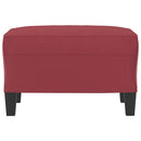 vidaXL bordó műbőr lábzsámoly 60 x 50 x 41 cm