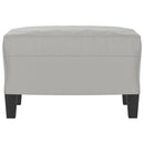 vidaXL világosszürke mikroszálas szövet lábzsámoly 60 x 50 x 41 cm