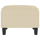 vidaXL krémszínű szövet lábzsámoly 70x55x41 cm