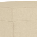 vidaXL krémszínű szövet lábzsámoly 70x55x41 cm