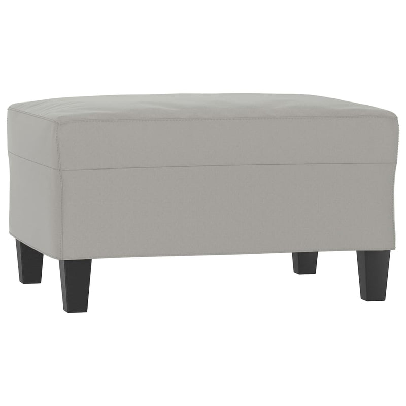 vidaXL világosszürke mikroszálas szövet lábzsámoly 70 x 55 x 41 cm
