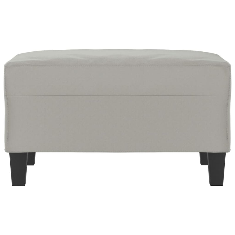 vidaXL világosszürke mikroszálas szövet lábzsámoly 70 x 55 x 41 cm