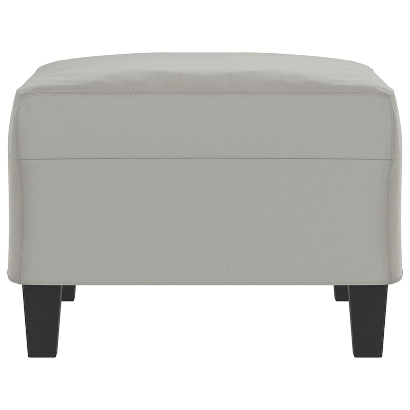 vidaXL világosszürke mikroszálas szövet lábzsámoly 70 x 55 x 41 cm