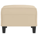 vidaXL krémszínű mikroszálas szövet lábzsámoly 70 x 55 x 41 cm