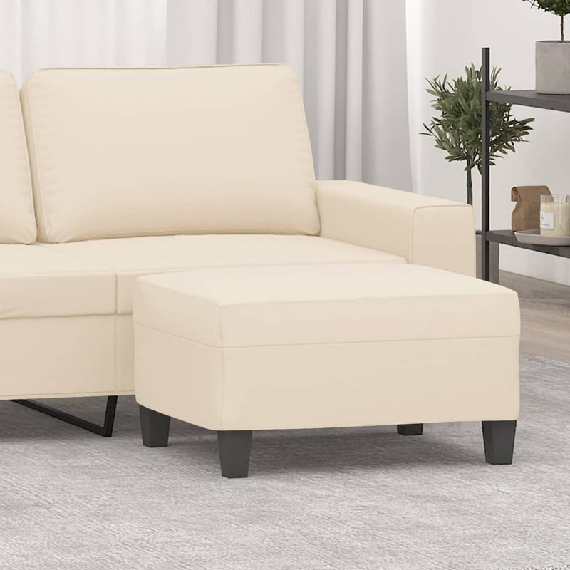 vidaXL bézs mikroszálas szövet lábzsámoly 70 x 55 x 41 cm