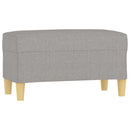 vidaXL világosszürke szövet pad 70 x 35 x 41 cm