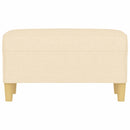 vidaXL krémszínű szövet pad 70 x 35 x 41 cm