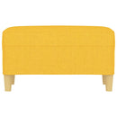 vidaXL világossárga szövet pad 70x35x41 cm