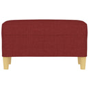 vidaXL bordó szövet pad 70x35x41 cm