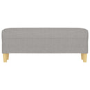 vidaXL világosszürke szövet pad 100 x 35 x 41 cm