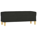 vidaXL fekete szövet pad 100 x 35 x 41 cm