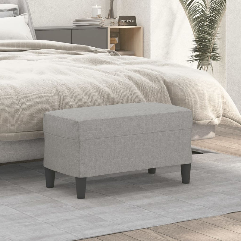 vidaXL világosszürke szövet pad 70 x 35 x 41 cm