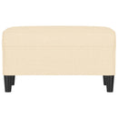 vidaXL krémszínű szövet pad 70 x 35 x 41 cm