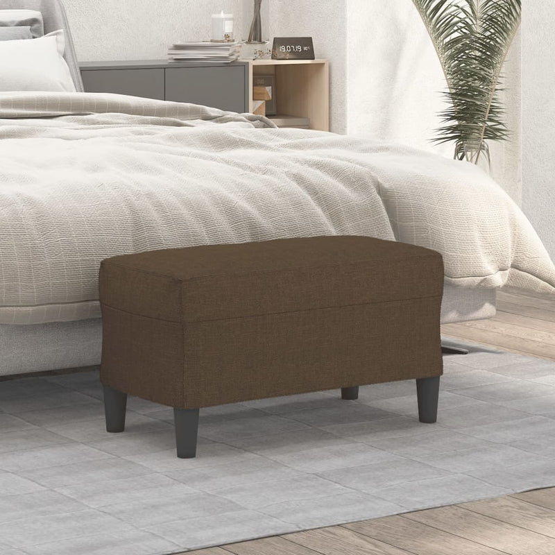 vidaXL barna szövet pad 70 x 35 x 41 cm