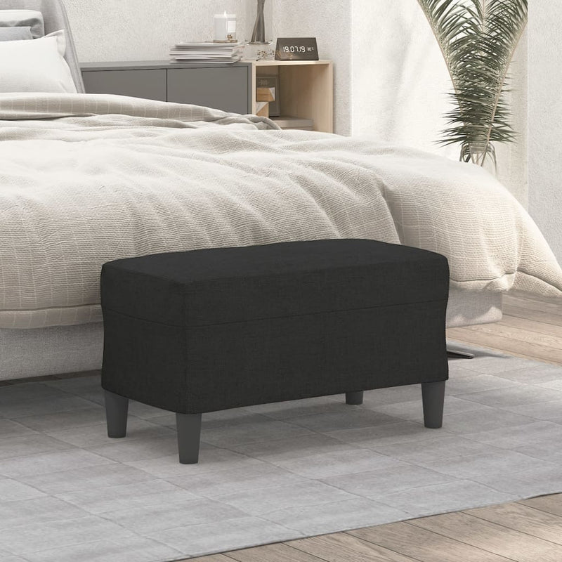 vidaXL fekete szövet pad 70 x 35 x 41 cm
