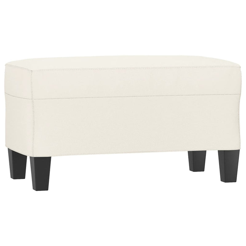 vidaXL krémszínű műbőr pad 70 x 35 x 41 cm