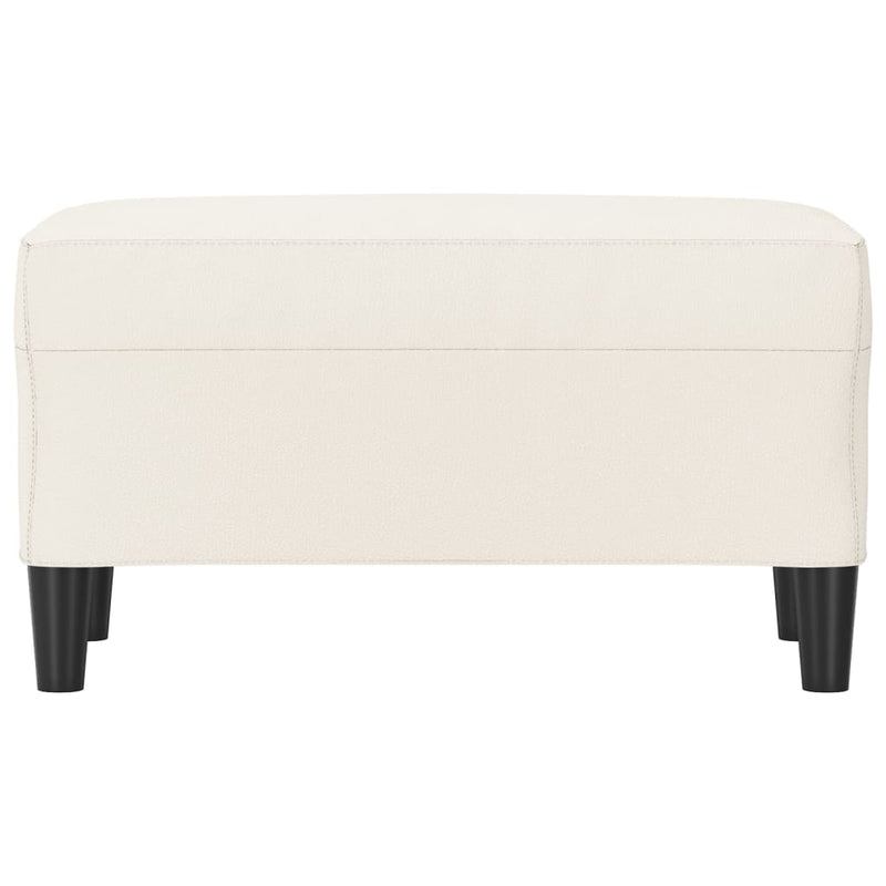 vidaXL krémszínű műbőr pad 70 x 35 x 41 cm