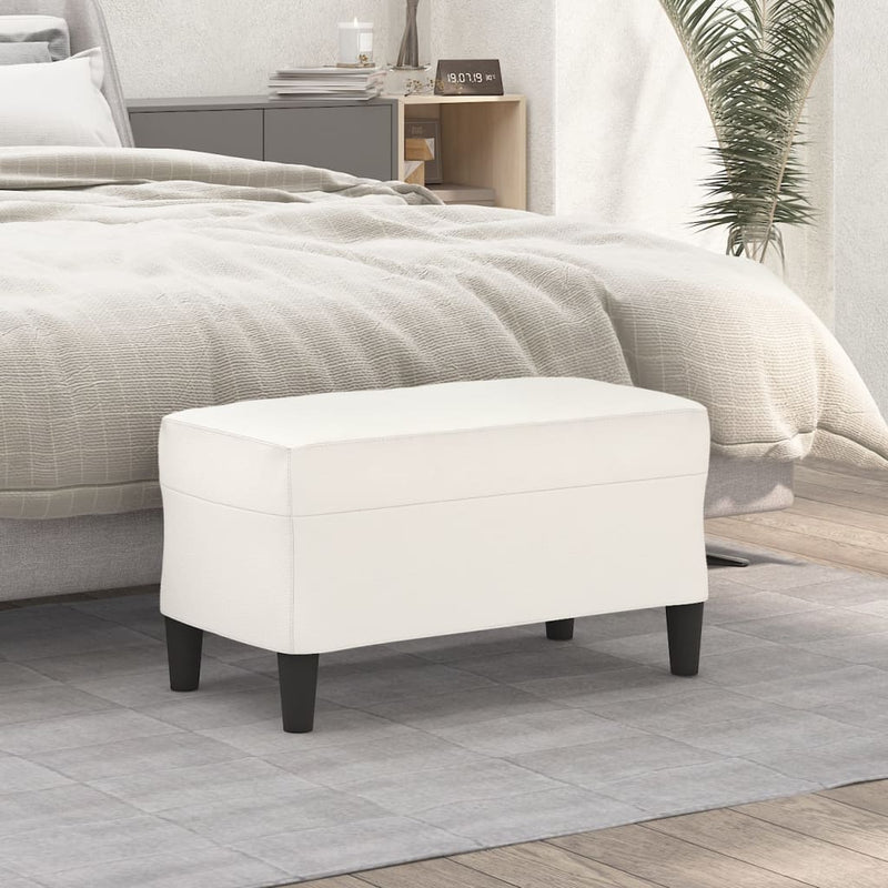 vidaXL krémszínű műbőr pad 70 x 35 x 41 cm