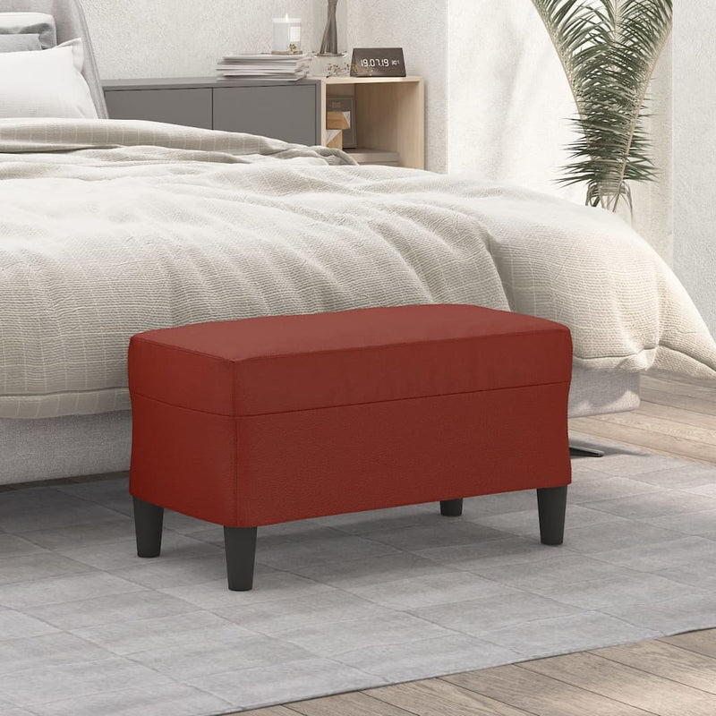 vidaXL bordó műbőr pad 70 x 35 x 41 cm
