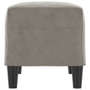 vidaXL világosszürke bársony pad 70x35x41 cm