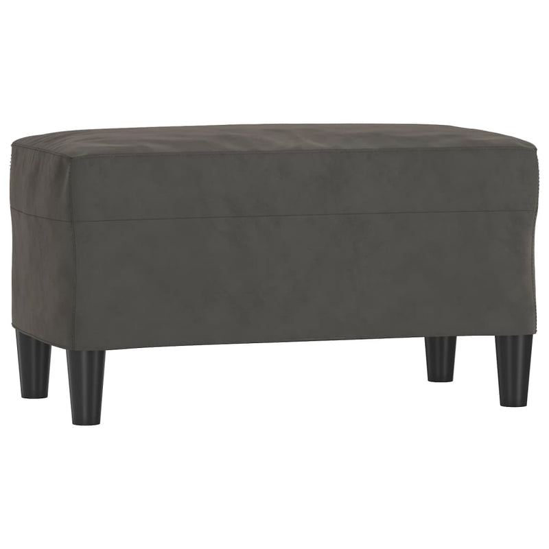 vidaXL sötétszürke bársony pad 70x35x41 cm