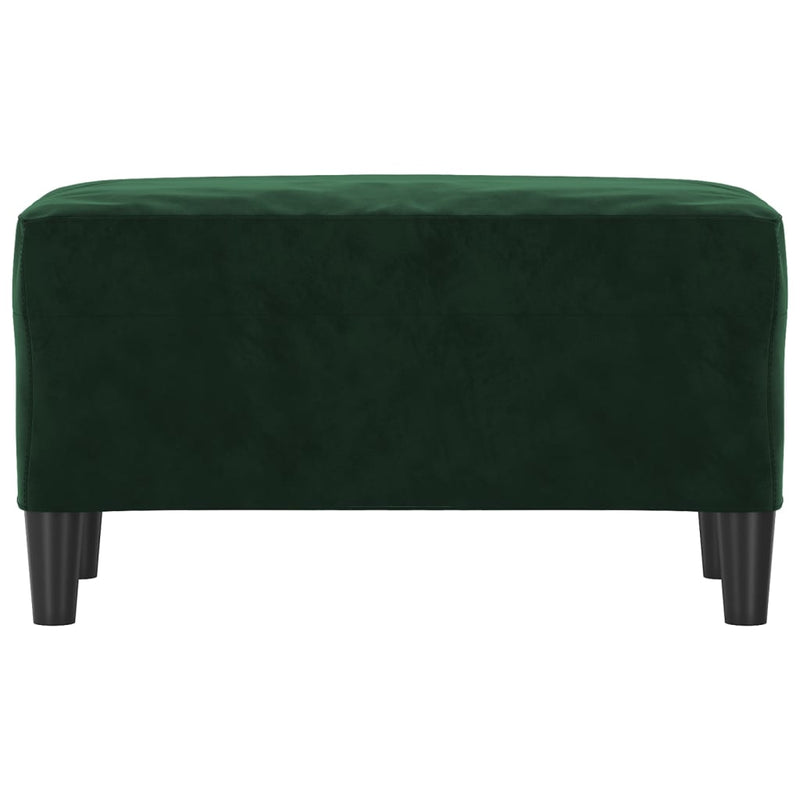 vidaXL sötétzöld bársony pad 70x35x41 cm