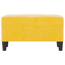 vidaXL sárga bársony pad 70x35x41 cm