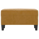 vidaXL barna bársony pad 70x35x41 cm