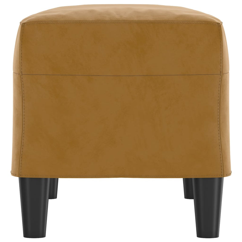 vidaXL barna bársony pad 70x35x41 cm