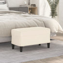 vidaXL krémszínű bársony pad 70 x 35 x 41 cm