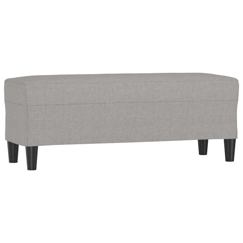 vidaXL világosszürke szövet pad 100 x 35 x 41 cm