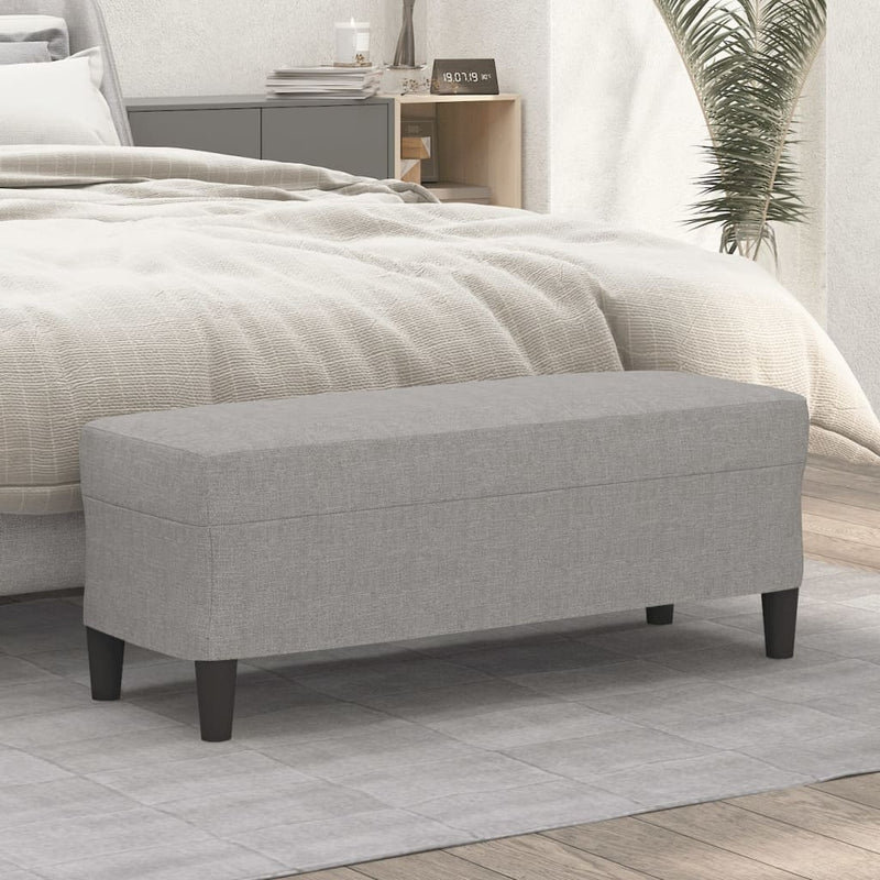 vidaXL világosszürke szövet pad 100 x 35 x 41 cm