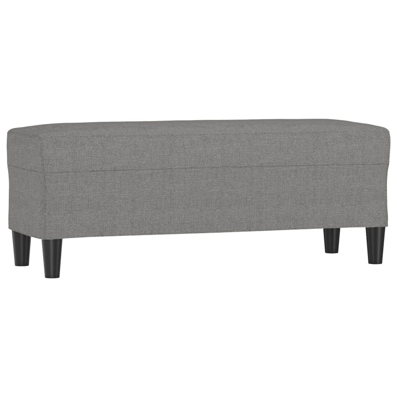 vidaXL sötétszürke szövet pad 100x35x41 cm