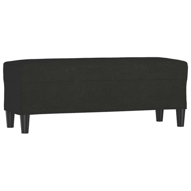 vidaXL fekete szövet pad 100 x 35 x 41 cm