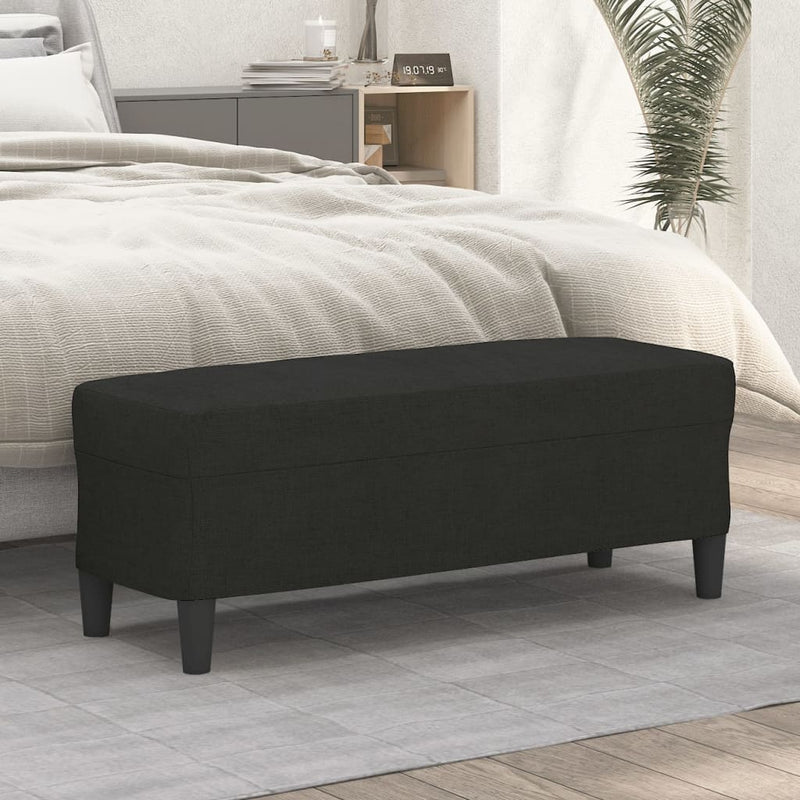 vidaXL fekete szövet pad 100 x 35 x 41 cm