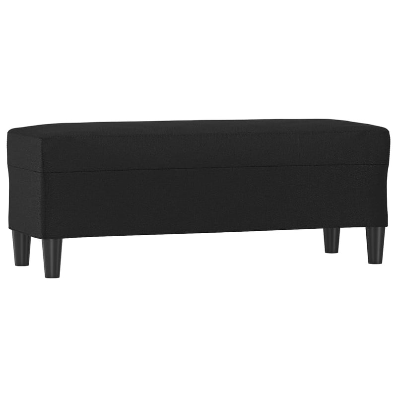 vidaXL fekete műbőr pad 100 x 35 x 41 cm