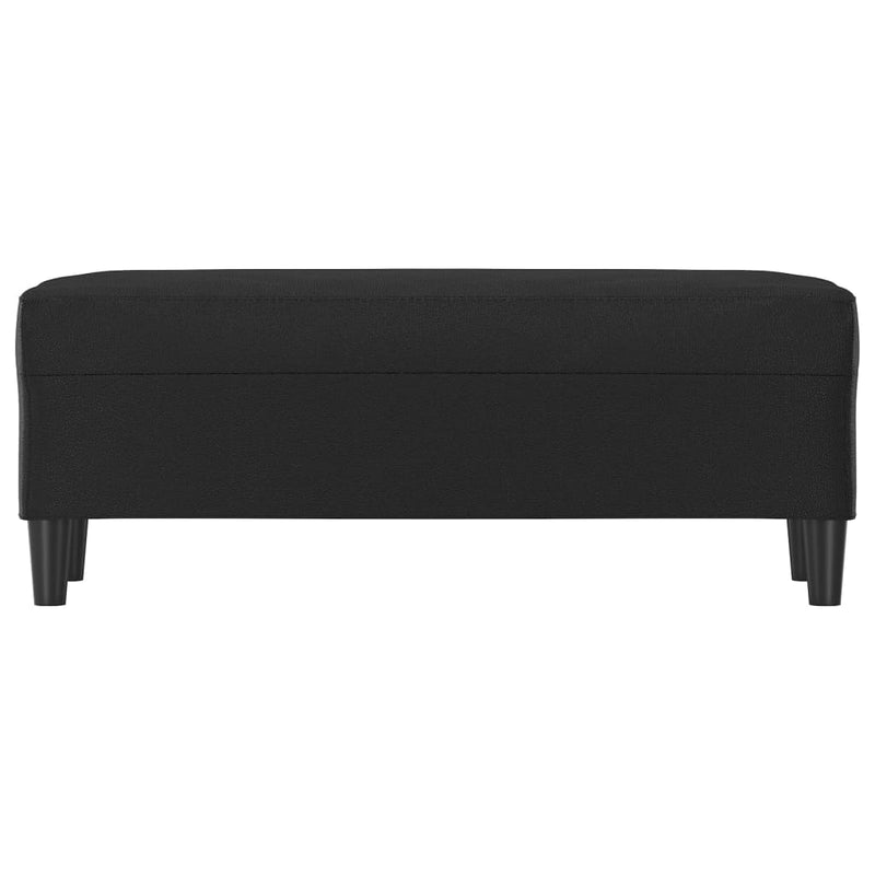 vidaXL fekete műbőr pad 100 x 35 x 41 cm